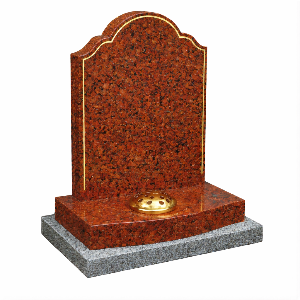 Ogee shoulders Ruby Red in Ruby Red Granite