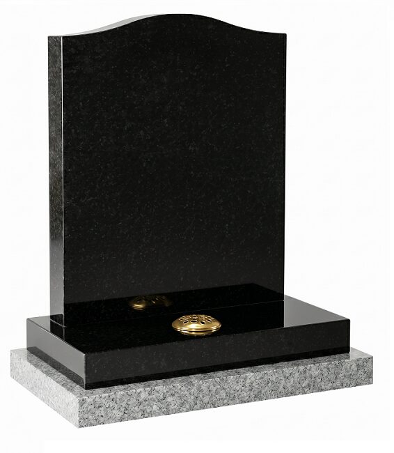 Classic Black Ogee Headstone