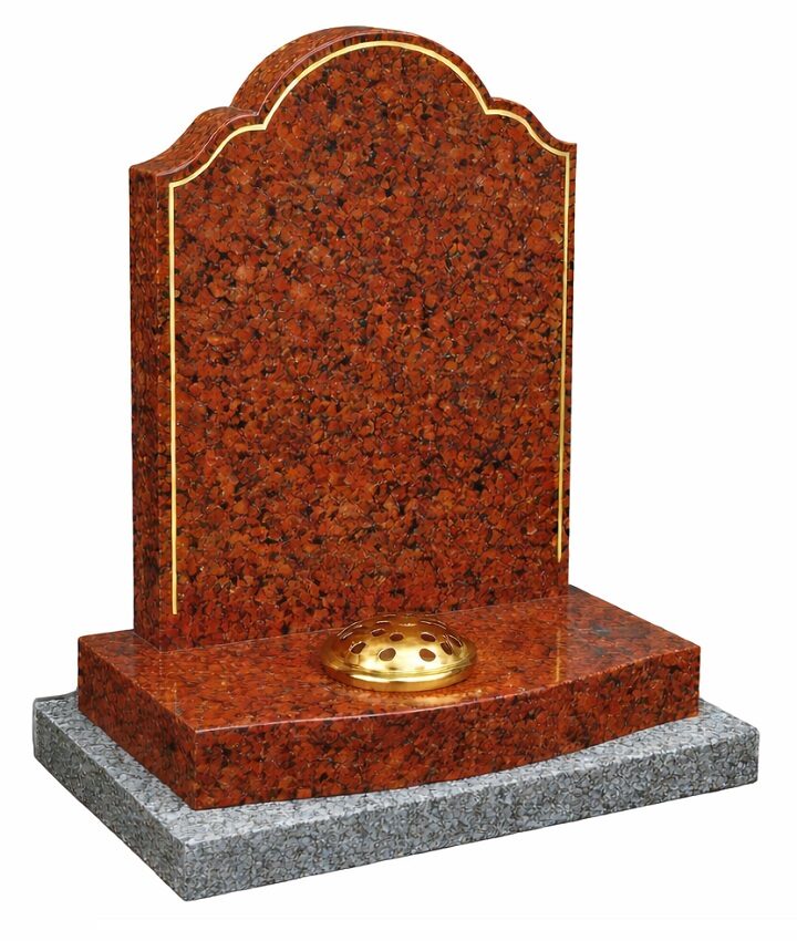 Ogee shoulders Ruby Red in Ruby Red Granite
