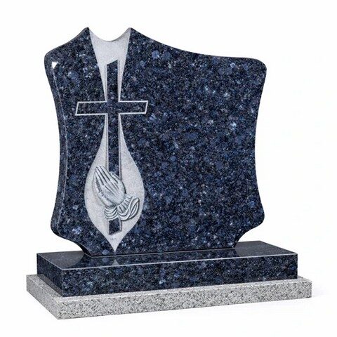 Praying Hands in Blue Pearl Granite