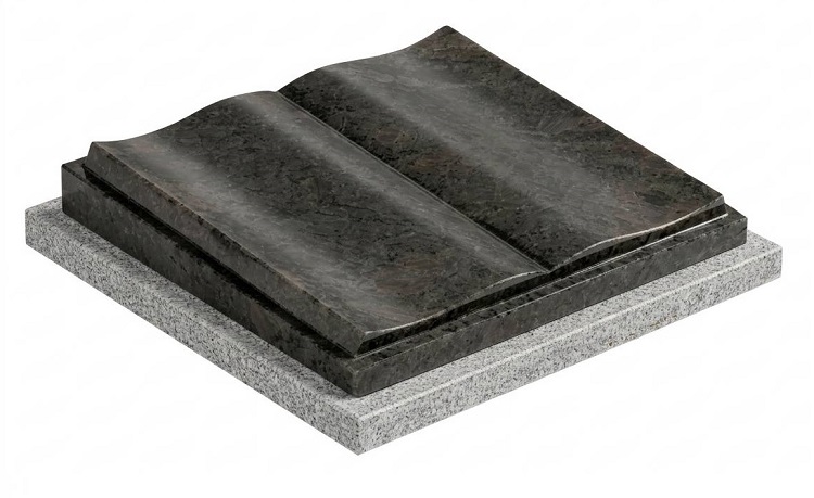 Wedge Book in Tropical Green Granite