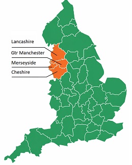 Areas covered by Rawcliffe's of Chorley for memorials and headstones