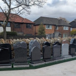Memorials displayed in the showroom